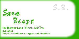 sara wiszt business card